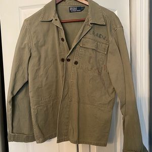 Denim jacket…Light greenish-blue vintage Ralph Lauren soft denim jacket